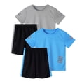 thumbnail image 1 of Odeerbi Conjunto Atlético de Malla de Niños de 2 Paquetes 5-14 Años, Ropa Deportiva de Tira Reflectante Seca Rápida de 2 Piezas Camiseta Shorts Outfits, 1 of 8