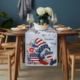 thumbnail image 2 of Independence Day Table Runner - 70 Inch Long, Kitchen Dining Table Runner Dresser Scarves, Red Blue Gnomes Usa Flag Star Tree Branch Farmhouse Decor for Coffee Tables Wedding Party Banquet, 2 of 8