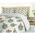 thumbnail image 5 of Ambesonne Mexican Duvet Cover Sets, Cactus Plant Desert, 2-Queen, Green and Orange, 5 of 7