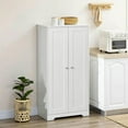 thumbnail image 4 of Demi Bonn 54" Kitchen Pantry Storage Cabinet, Freestanding 2-Door Cupboard, Space-Saving Shelves for Living Room, White, 4 of 11