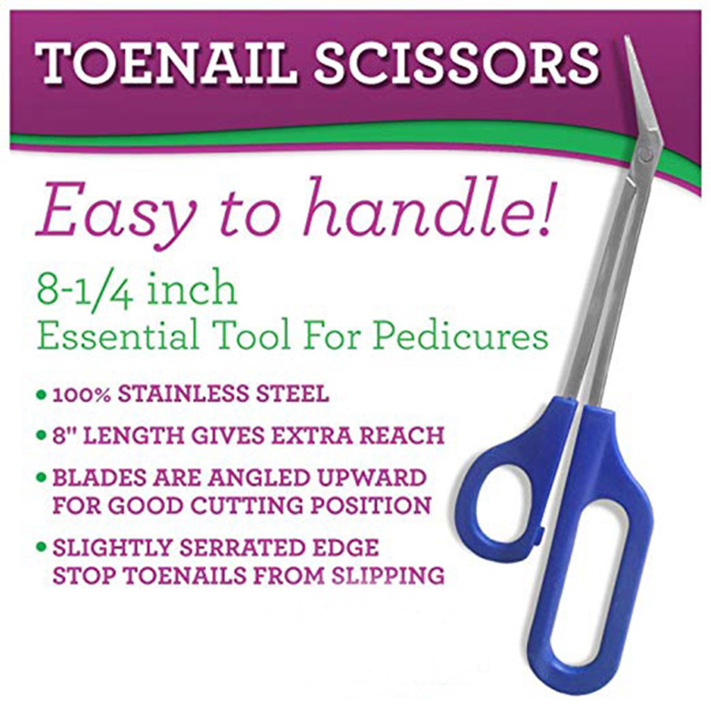 Toe Nail Toenail Handle Ergonomic Care Scissors Pedicure Long Beauty 