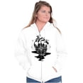 thumbnail image 3 of Diamond Bleeding Heart Compass Unisex Fleece Graphic Zip Up Hoodie Brisco Brands 3X, 3 of 5