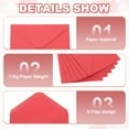 thumbnail image 4 of Invitation Envelopes, Greeting Card Envelopes V-Flap Design for Weddings and Special Occasions Red, 4 of 7