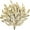 Champagne, variant on Zukuco 20 Pieces Red Glittered Artificial Leaf Spray Picks 12" Tall for Christmas Winter Wedding Wreath Tree Floral Arrangment Vase Bouquets Table Centerpieces Decoration