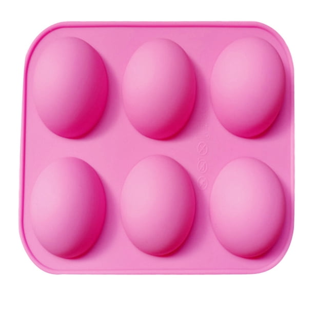 Kearding Molde de silicona para pastel de 6 cavidades, semiesférico, bandeja de hielo para Chocolate artesanal, gelatina, incienso, vela, Herramientas y accesorios para hornear PC 1