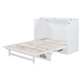 thumbnail image 4 of Full Size Murphy Bed Cabinet with Large Capacity Drawers, Convenient Murphy Bed with USB Interface, for Bedroom, White, 4 of 9