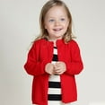 thumbnail image 5 of Dyfzdhu Kids Boys Girls Knitted Solid Color Long Sleeve Button Down Sweater Cardigan, 5 of 8