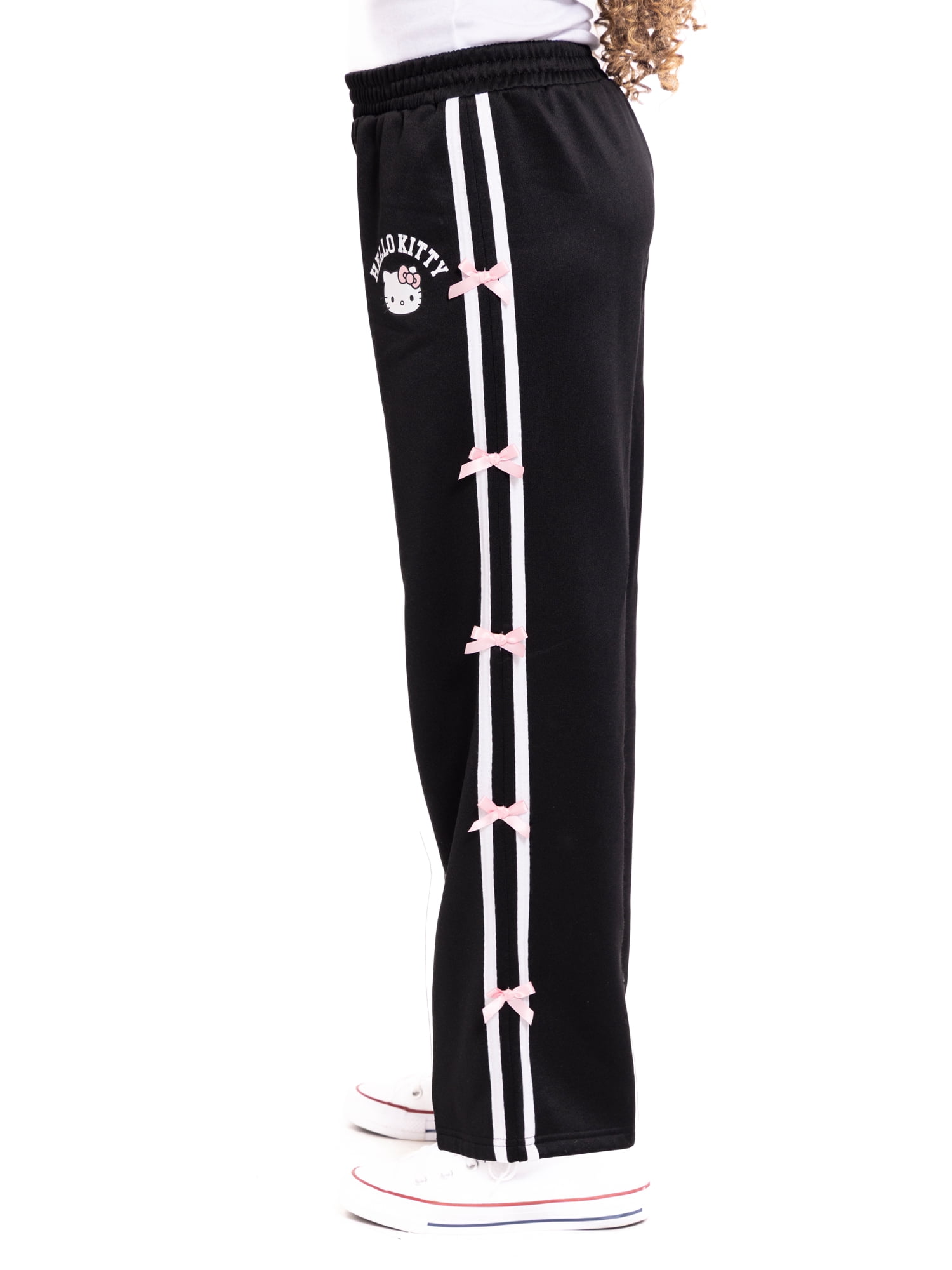 Hello Kitty Girls Active Track Pants with Side Bows, Sizes 4-16
