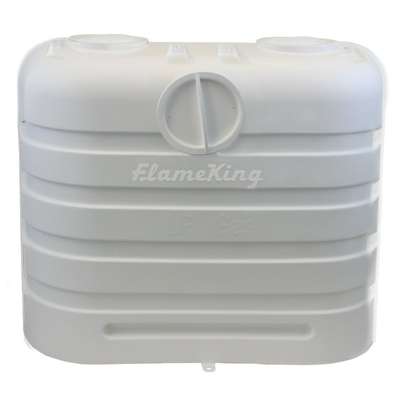 Flame King Dual 30lb Heavy-Duty Polypropylene Propane Tank Cover Rv for Trailer and Campervans White