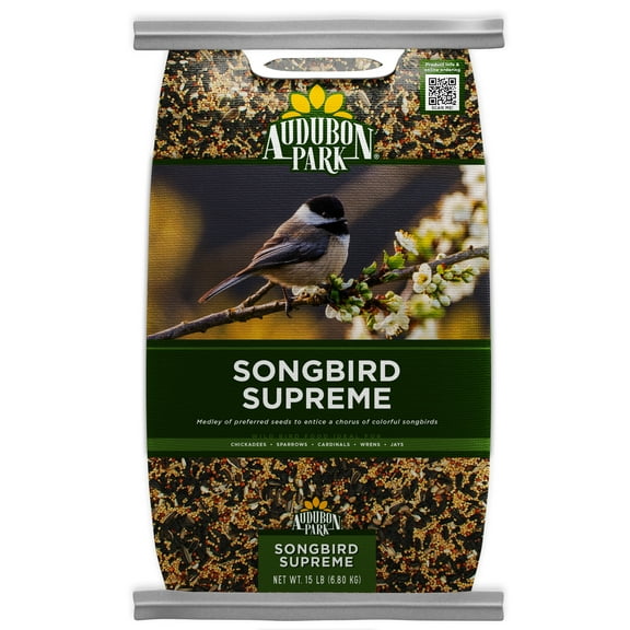 Audubon Park Wild Bird Seed, Songbird Extreme Wild Bird Food and Nut, Fruit & Berry Wild Bird Food, 15 lbs. Each, 30 lbs. Total