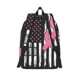 thumbnail image 6 of Defioc Ribbon Breast Cancer Awareness for Canvas Backpack,Travel Rucksack Unisex Knapsack Laptop Backpack for Work & College -Small, 6 of 7