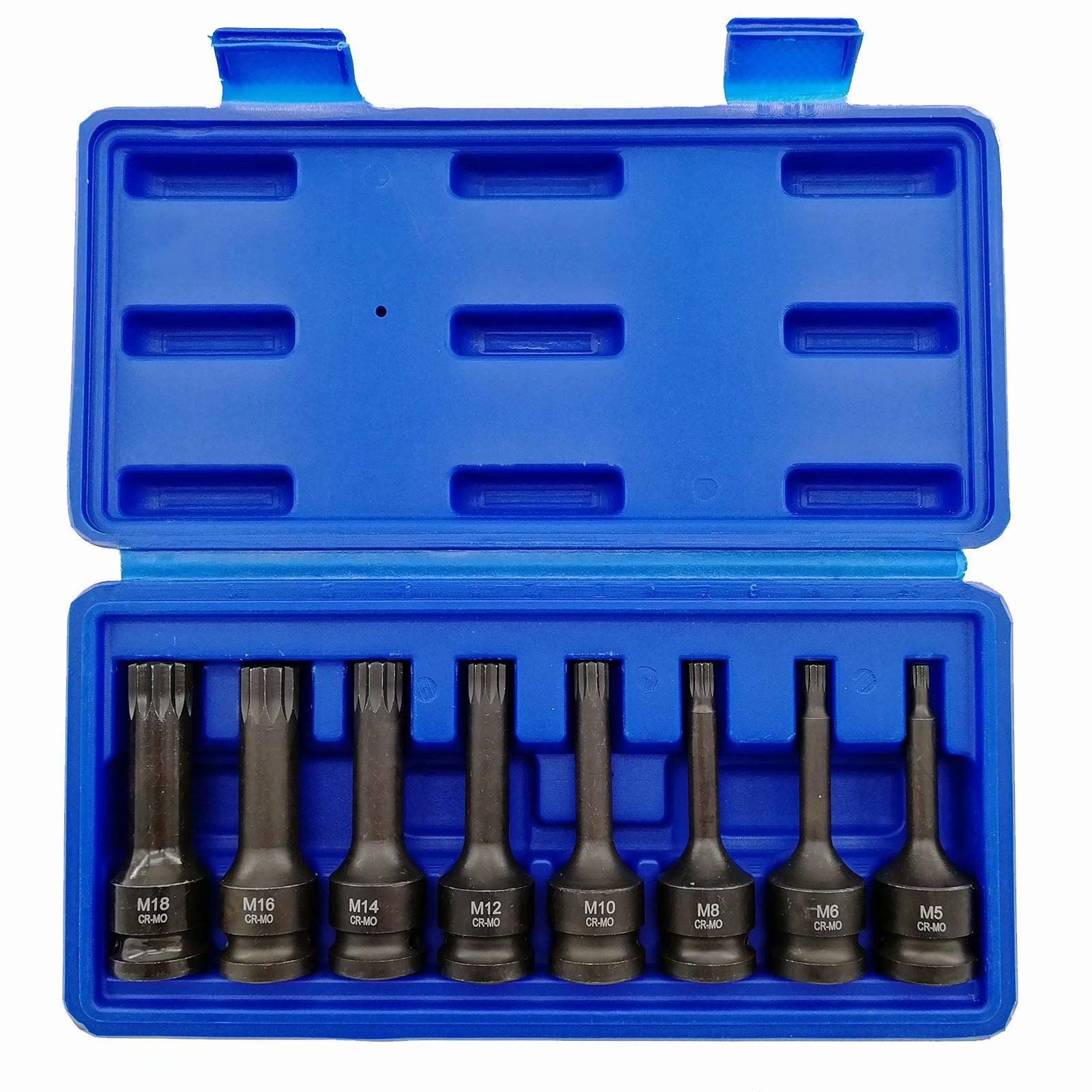 8 pcs 1/2" Drive Square Spline Bit 12 Point Triple Square Socket Set