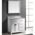 thumbnail image 2 of Caroline Parkway 36" Single Bath Vanity in White with White Marble Top and Round Sink with Brushed Nickel Faucet with Matching Mirror, 2 of 3