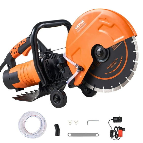 Sierra eléctrica para concreto VEVOR 1800W 15A, profundidad de corte de 12 pulgadas