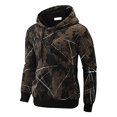 thumbnail image 2 of Men's Oversized Tie-Dye Print Hooded Sweatshirt, Long Sleeve Loose Fit Pullover Fleece Hoodie for Casual Wear, Streetwear, Fall Fashion,Black,L, 2 of 4