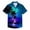 Blue, variant on BUWTTED Shirts for Men Hawaiian Beach Tropical Print Short Sleeve Button Down Loose Summer Casual Holiday Vacation Breathable Blue Shirt L