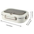thumbnail image 3 of 34 OZ Microwaveable Stainless Steel Bento Box - 2025 Upgrade 4-Compartment Insulated Lunch Box with Soup Bowl, Spoon & Fork Storage Bag - Leakproof Food Container for Adults (3 Compartments), 3 of 7