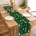 thumbnail image 3 of Green Christmas Table Runner 70 Inches Long Farmhouse Dress Scarves, Xmas Tree Snowflakes Winter Holiday Dining Tablerunner for Coffee Table/Kitchen Island/Party Décor, 13" x 70", 3 of 8