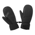 thumbnail image 4 of PMVFHDE Men's Winter Outdoor Ski Mittens Thick Waterproof Zipper Warm Gloves, Unisex Cold Weather Guard Black,L, 4 of 4