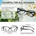 thumbnail image 5 of OCCI CHIARI Modern Big Frame Reading Glasses for Women Square Readers(Black 5.00) 1.0 1.25 1.5 1.75 2.0 2.25 2.5 2.75 3.0 3.5 4.0 5.0 6.0, 5 of 6