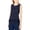 Navy, variant on MAISON JULES Womens Navy Ruffled Sleeveless Jewel Neck Top L
