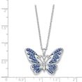 thumbnail image 2 of 925 Sterling Silver Swarovski Crystal Never Give Up Butterfly18in Necklace; for Adults and Teens; for Women and Men, 2 of 4