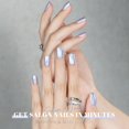 thumbnail image 3 of Press on Nails Jofay Fashion Short Rainbow Laser Púrpura 32 unidades, 3 of 8