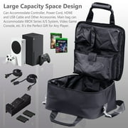 omarando Carrying Case for Xbox Bag,Compatible with XBOX SERIES X/S, Accessory Storage for Xbox Games and Accessories,with Game Pad Protection Box (Black-White)