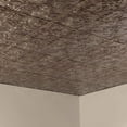 thumbnail image 2 of FASÄDE Traditional Style/Pattern 2 Decorative Vinyl 2ft x 2ft Lay in Ceiling Panel in Bermuda Bronze (5 Pack), 2 of 5
