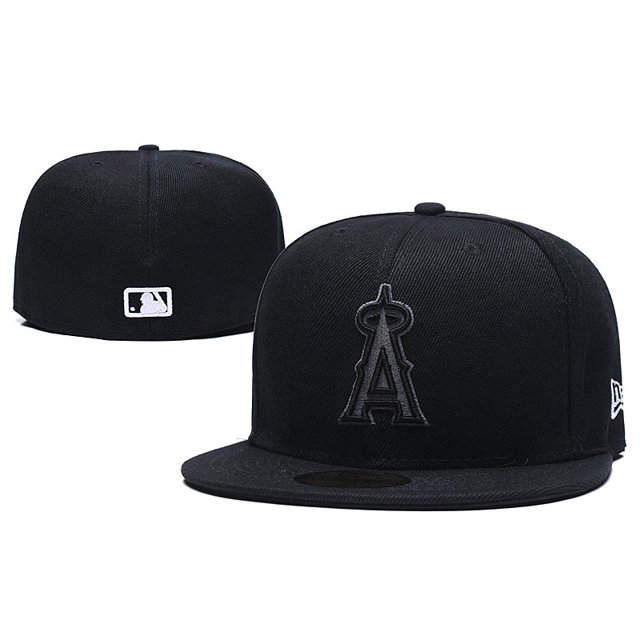MLB Gorra Completa De Ala Plana De Béisbol Tamaño Ángeles Cerrado Número Hip-hop