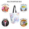 thumbnail image 7 of FORMRS Womens Canvas Tote Bag with Zipper Inner Pocket Shoulder Handbag, Pastel Flower Pattern, 7 of 7