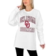 thumbnail image 2 of Women's Gameday Couture White Oklahoma Sooners Mind Games Oversized Long Sleeve T-Shirt, 2 of 5