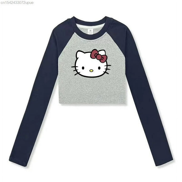 Sanrio Hello Kitty New Crop Tops Cartoon Fashion Streetwear