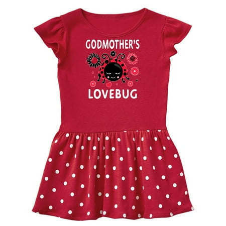 

Inktastic Valentine s Day Godmother s Lovebug Gift Toddler Girl Dress
