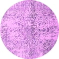 thumbnail image 1 of Ahgly Company Machine Washable Indoor Round Oriental Pink Industrial Area Rugs, 8' Round, 1 of 4