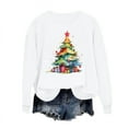 thumbnail image 4 of Women Christmas Tree Printed Tshirts Cropped Sweatshirt Long Sleeve Fall Sweaters 2025 Crewneck Sweatshirt Blue Long Sleeve Tops Ribbed, 4 of 6