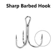 thumbnail image 3 of BE-TOOL 20PCS Metal Treble Fishing Hooks Set with Box for Lures Baits Saltwater Fishing (2#, Red), 3 of 6