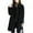 Black, variant on Fusipu Women Overcoat Solid Color Long Sleeves Lapel Mid-length Cardigan Keep Warm Double-breasted Temperament Thicken Lady Winter Coat for Shopping