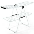 thumbnail image 1 of Giantex Clothes Drying Rack, Foldable 2-Level Laundry Drying Rack w/Height-Adjustable Wings, Standing Large Drying Rack, 1 of 10