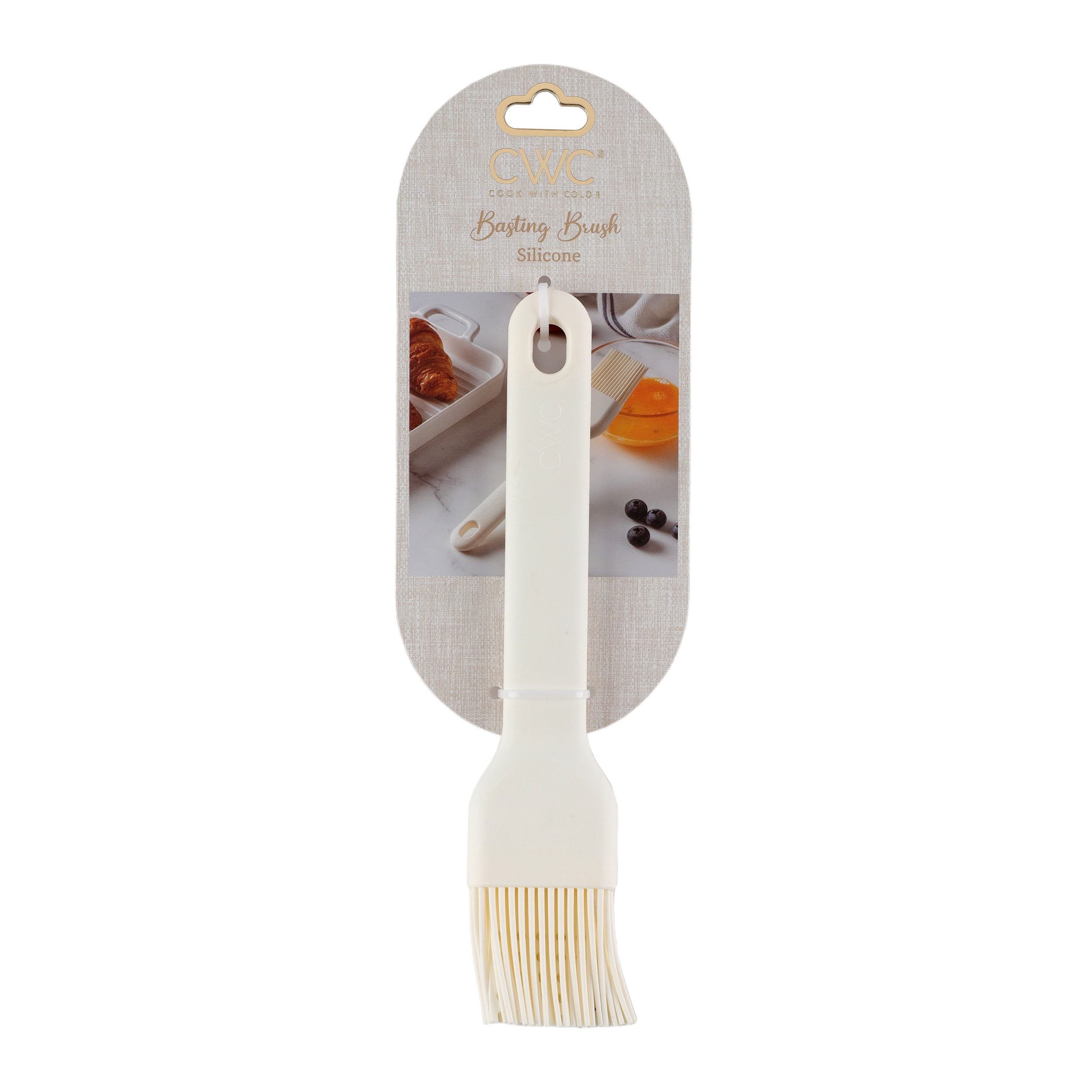Cook with Color Heat-Resistant Silicone Brush – Cream