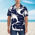 thumbnail image 4 of Lsque Angry Shark pattern Hawaiian Shirt for Men, Unisex Summer Beach Casual Short Sleeve Button Down Shirts-3X-Large, 4 of 9