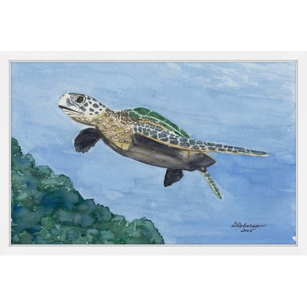 "Turtle of the Sea" Framed Painting Print
