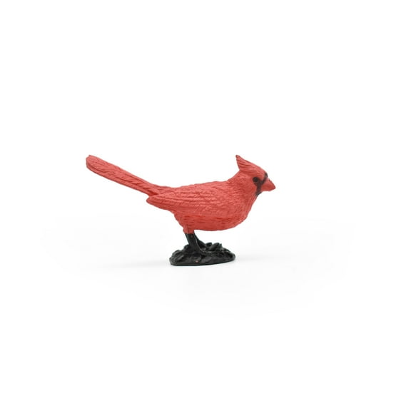 Cardinal Bird, Very Nice Rubber Bird, Educational, Realistic, Hand Painted, Figure, Lifelike Model, Figurine, Replica, Gift, 2 1/2" F3390 B27