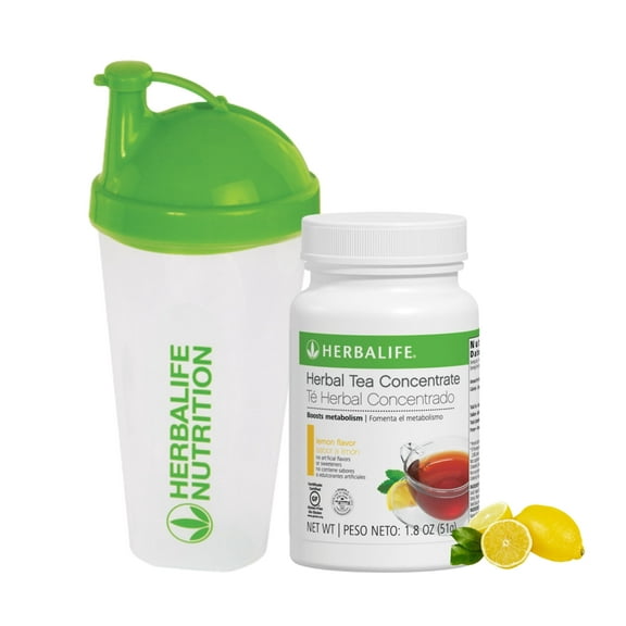 Herbal Tea Concentrate Herba life Lemon Flavor (1.8 oz) with Shaker Bottle