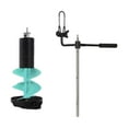 thumbnail image 1 of Barrena para hielo de aleación de aluminio resistente, de nailon, para pesca en hielo Flotador azul de 8 pulgadas, 1 of 9