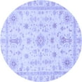 thumbnail image 1 of Ahgly Company Indoor Round Oriental Blue Traditional Area Rugs, 3' Round, 1 of 4
