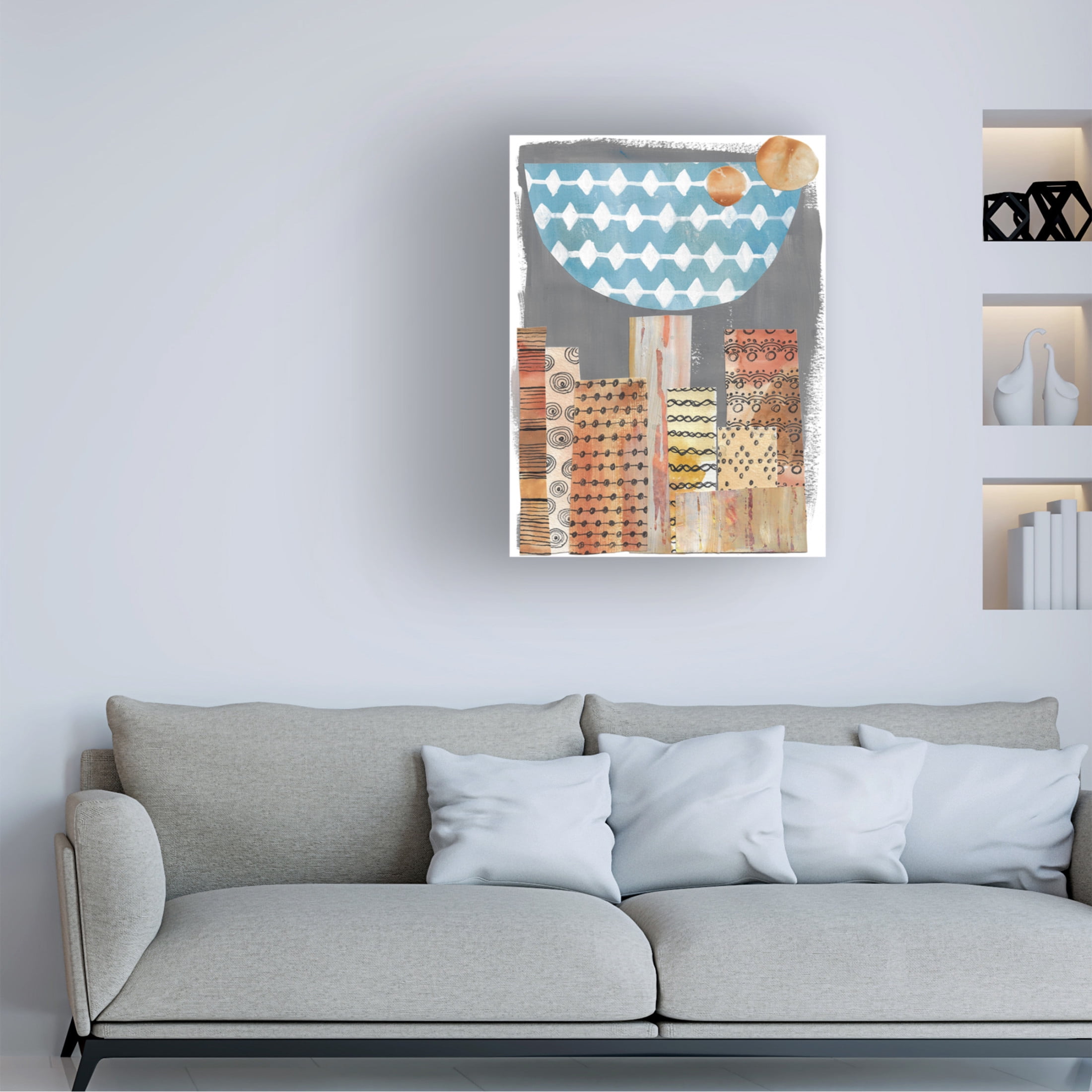 Canvas Wall Art - Maliq 'Sunny Night' Wall Art for Living Room, Bedroom, or Office Décor by Trademark Fine Art - 18 x 24 Inches