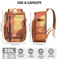 thumbnail image 3 of Cactus Desert Cooler Backpack Insulated Waterproof Leak Proof Beach Cooler Bag Lightweight Lunch Picnic Camping Backpack Cooler for Office Workers Outdoor Enthusiasts, 3 of 6