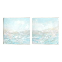 Stupell Industries Abstract Fog Landscape Landscape Painting Unframed Art Print Wall Art, 12 x 12, Set of 2