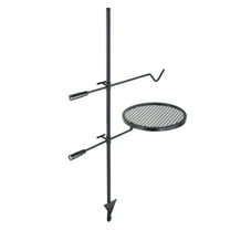 KFFKFF Open Fire Cooking Grate Adjustable Swivel Campfire Grill Heavy Duty Steel